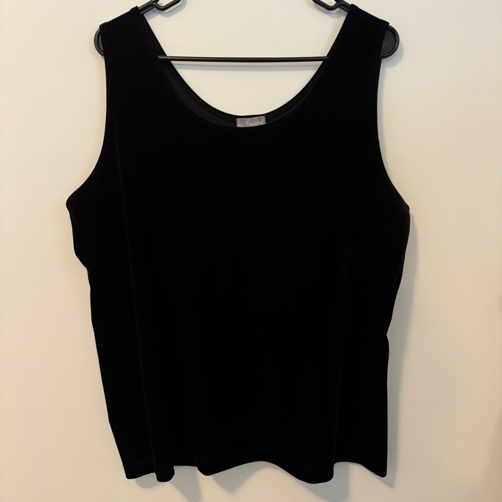 Chico's travelers collection Black Tank Top with Scoop Neckline